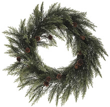 Ozdobný věnec na dveře s šiškami