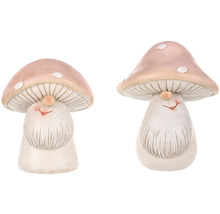 Dvě houbové figurky do zahrady
