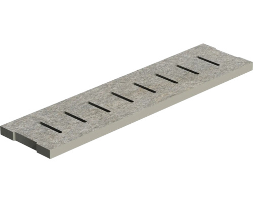 Štěrbinový žlab z kamene s odvodňovacími štěrbinami