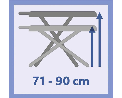 Výškově nastavitelný stůl s rozsahem 71 až 90 cm