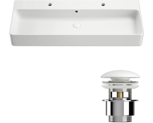 Keramické umyvadlo s odtokovou soupravou