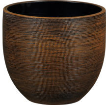 Dekorativní květináč se strukturovaným povrchem.