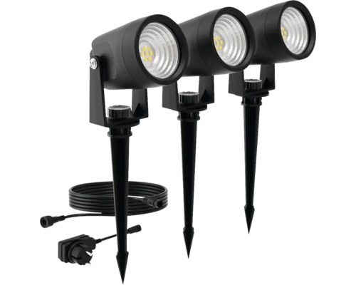 LED venkovní bodové svítidlo Philips PHI8720169386976 Reuel GardenLink IP44 1,5W 180lm 2700K černé 3ks
