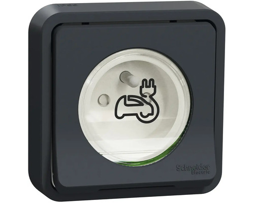 Zásuvka se symbolem elektromobilu