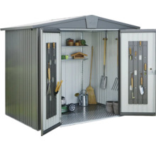 Plechový zahradní domek Biohort Europa 3 vel. 224 x 152 cm šedý křemen metalický