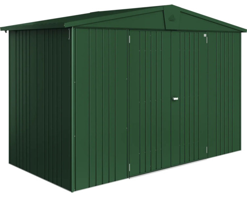 Kovový zahradní domek s dvoukřídlými dveřmi