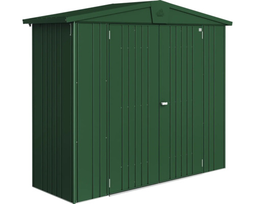 Kovový zahradní domek s dvoukřídlými dveřmi