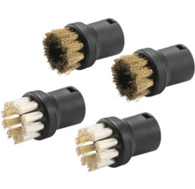 Čtyři nástavce čisticích kartáčů s mosaznými a nylonovými štětinami