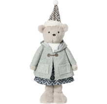 Plyšový medvídek s kabátem a čepicí