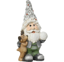 Vánoční dekorativní figurka Santa Clause se sobem a kloboukem ve tvaru vánočního stromku