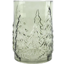 Skleněná lucerna s reliéfem vánočního stromku