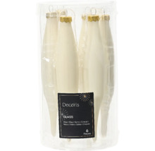 Šest skleněných vánočních koulí ve tvaru kapky v balení