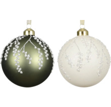 Dvě vánoční koule s dekorem
