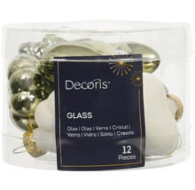 Skleněné vánoční koule Decoris, 12 kusů