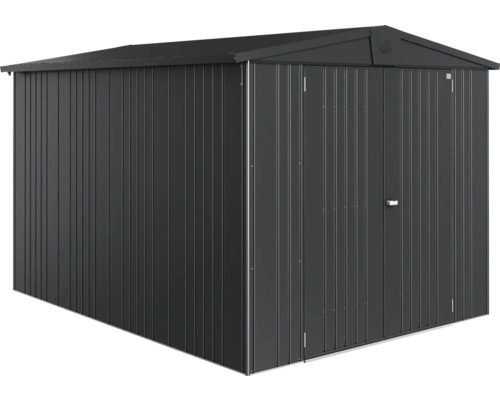 Kovový zahradní domek se sedlovou střechou