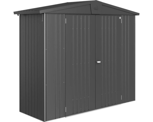 Kovový zahradní domek s dvoukřídlými dveřmi