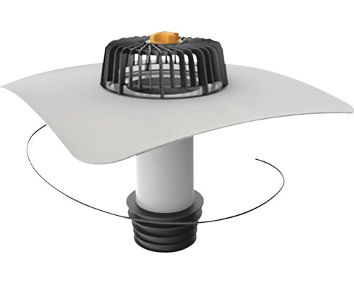 Střešní vpusť s košem na listí pro odvodnění střechy