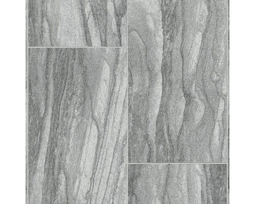 PVC podlaha Ultimate Surfaces 2,8/0,35 šedá šířka 200 cm (metráž) Šedé dlaždice se vzhledem kamene