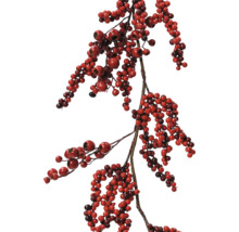 Dekorativní větev s červenými bobulemi