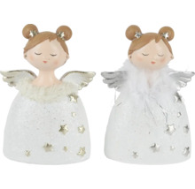 Dvě dekorační figurky andělů se vzorem hvězd