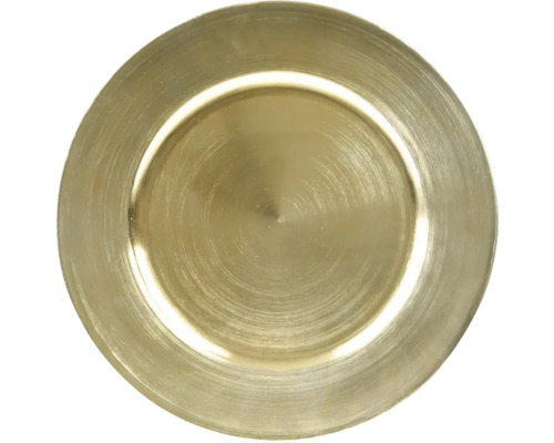 Zlatě zbarvený podkladový talíř z plastu