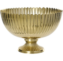 Zlatá dekorativní mísa na noze