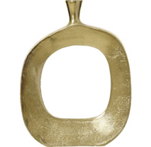 Dekorativní zlatá váza s geometrickým designem