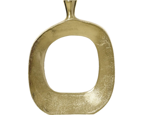 Dekorativní váza s průřezem 40 cm zlatá Dekorativní zlatá váza s geometrickým designem