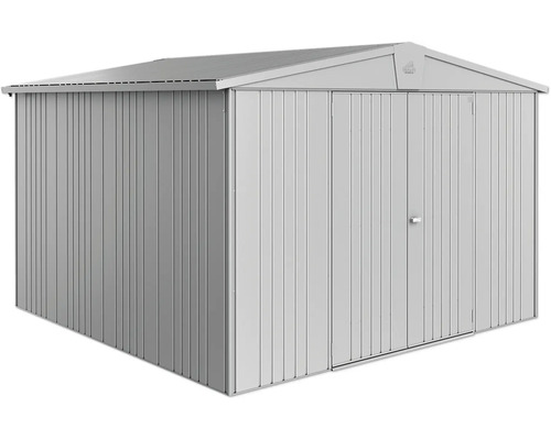 Kovový zahradní domek s dvoukřídlými dveřmi