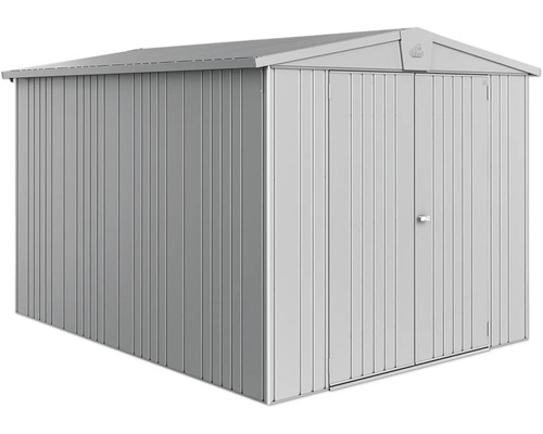 Kovová zahradní skříň s dvoukřídlými dveřmi