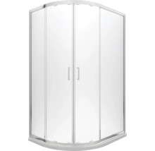 Sprchový kout do prostoru 100 x 80 cm barva rámu chrom dekor skla kouřové sklo