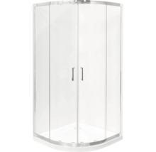 Čtvrtkruhový sprchový kout 80 x 80 cm barva rámu chrom dekor skla kouřové sklo