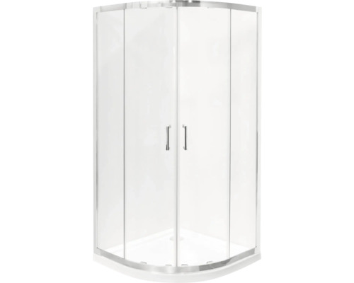 Čtvrtkruhový sprchový kout 80 x 80 cm barva rámu chrom dekor skla kouřové sklo Čtvrtkruhový sprchový kout 80 x 80 cm barva rámu chrom dekor skla kouřové sklo