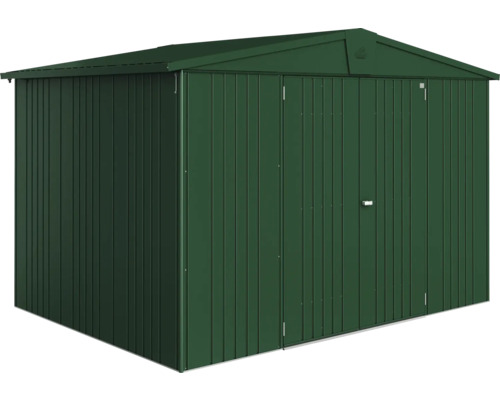 Kovová zahradní bouda s dvoukřídlými dveřmi