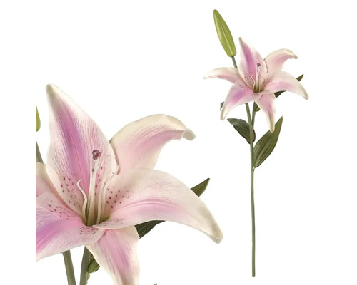 Umělá květina lilie bío růžová 60 cm Dekorativní lilie jako umělá květina