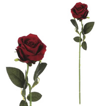 Dvě umělé růže se stonkem a listy