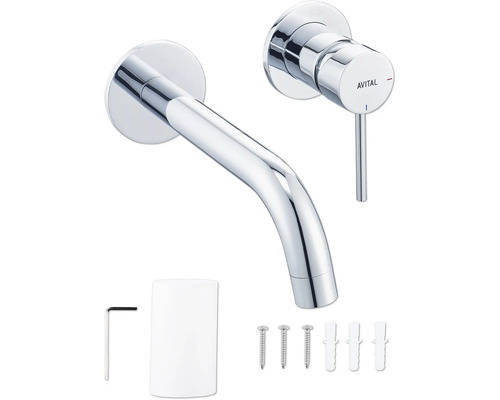 Nástěnná umyvadlová baterie s příslušenstvím