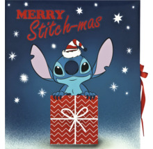 Dekorace s postavičkou Stitch v dárkovém balení s nápisem Merry Stitch-mas