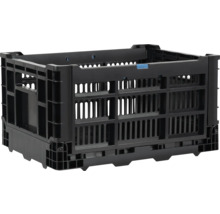 Černá skládací plastová přepravka