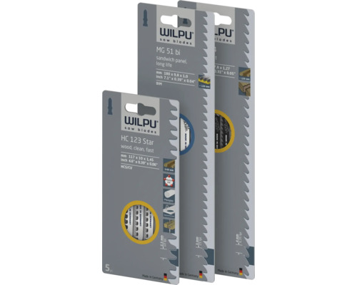 Sada pilových listů Wilpu na dřevo a sendvičové panely