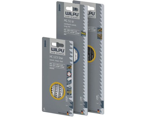 Sada pilových listů Wilpu pro dřevo a kov