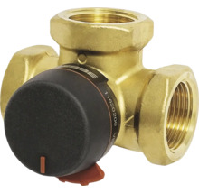 Mosazné radiátorové šroubení s termostatickou hlavicí a vypouštěním