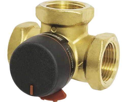 Mosazné radiátorové šroubení s termostatickou hlavicí a vypouštěním