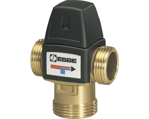 Montážní ventil esbe 1" vnější závit Logo Esbe topný ventil z mosazi a plastu