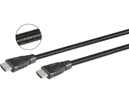 Kabel HDMI s opleteným pláštěm a konektory