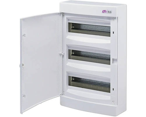 Rozvodná skříň nástěnná IP40 E2 jednořadá 440 x 295 x 85 mm 36 modulů bílá