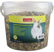 Krmivo pro zakrslé králíky v kbelíku od Mr. Corn, 2,7 kg