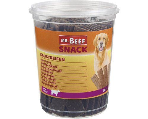 Mr Beef Snack žvýkací proužky v nádobě