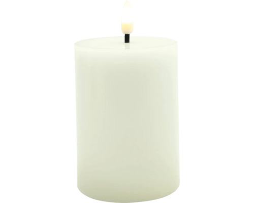 Vánoční elektrická svíčka Lafiora 3D plamen 7,5x7,5x12,5 cm bílá Dekorativní LED svíčka