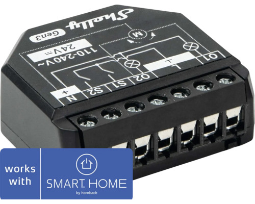 Spínací modul Shelly 2PM Gen3 2kanálový ovladač scény - kompatibilní se SMART HOME by hornbach Relé Shelly Gen3 pro domácí automatizaci